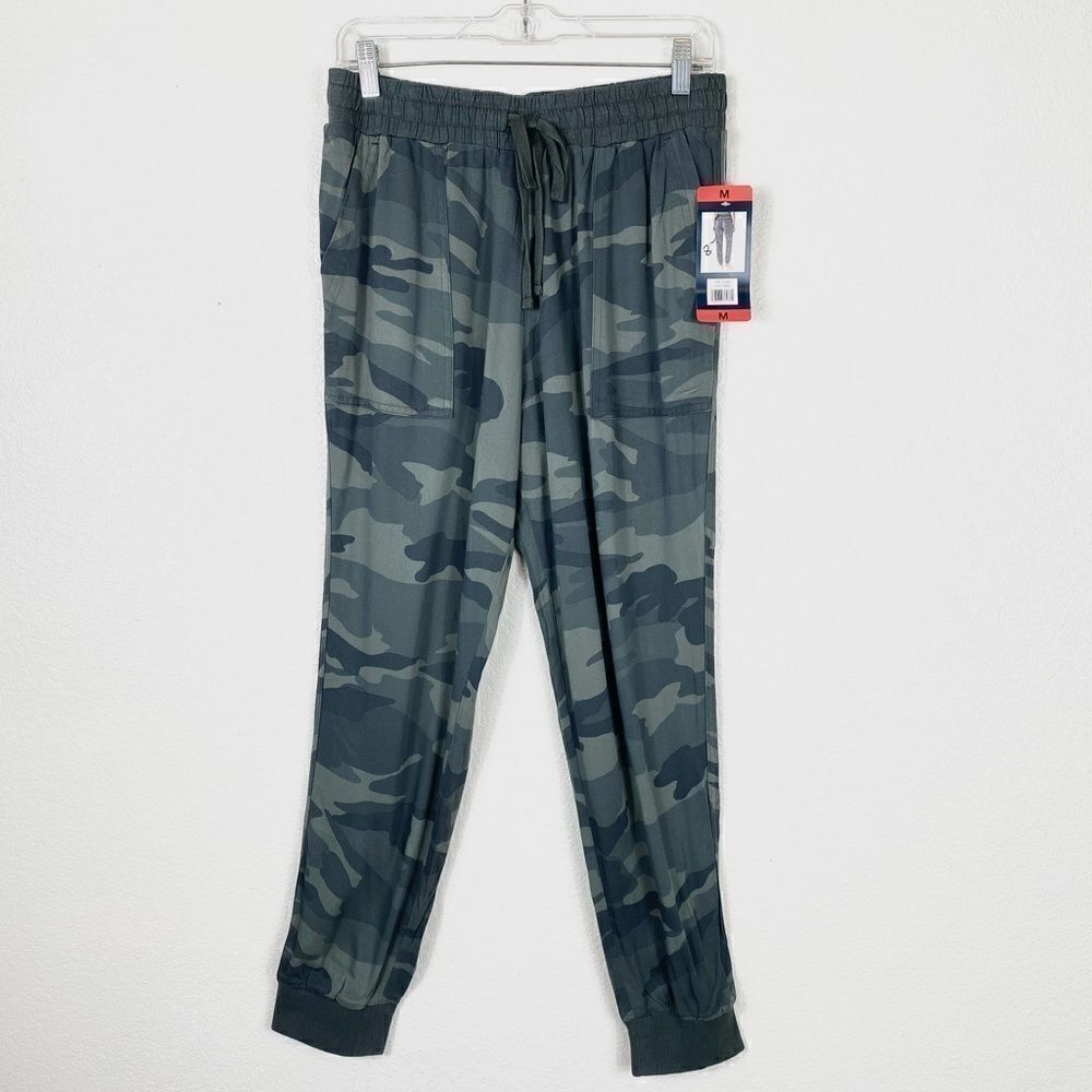 Splendid Army Green Camo Print Jogger Pants